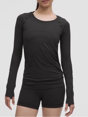 Lululemon Swiftly Tech Long-Sleeve Shirt 2.0 *Hip Length in Black